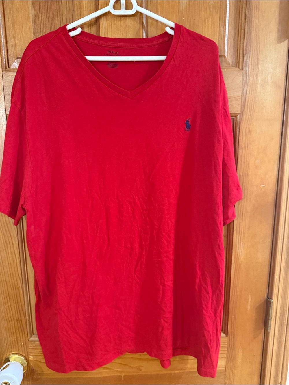 Polo Ralph Lauren classic fit vneck red short sleeve size XXlarge.
